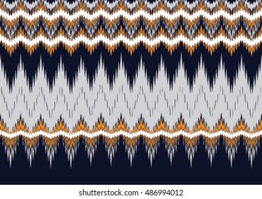 Geometric ethnic pattern design for background or wallpaper and clothing.