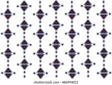 Geometric ethnic pattern design for background or wallpaper and clothing.