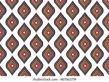 Geometric ethnic pattern design for background or wallpaper and clothing.