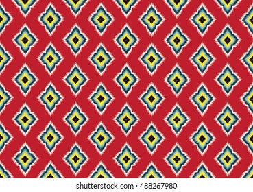 Geometric ethnic pattern design for background or wallpaper and clothing.