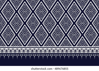 Geometric Ethnic pattern design for background, carpet, wallpaper, clothing, sarong, wrapping, Batik, fabric, Vector illustration. embroidery style.