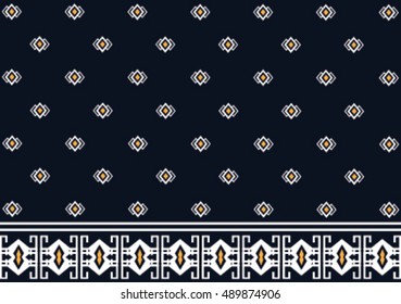 Geometric ethnic pattern design for background or wallpaper and clothing.