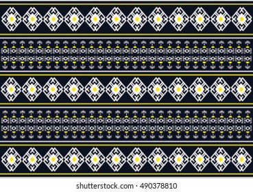 Geometric ethnic pattern design for background or wallpaper and clothing.