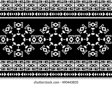 Geometric ethnic pattern design for background or wallpaper and clothing.