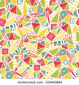 Geometric ethnic pattern design for background or wallpaper.