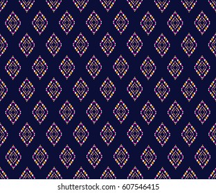 Geometric ethnic pattern design for background or wallpaper and clothing.