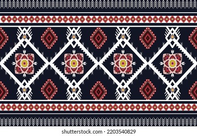 Geometric ethnic pattern design for background,carpet, wallpaper, clothing,sarong,wrapping,batik,fabric,vector.embroidery style.