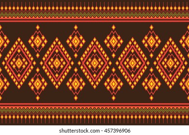 Geometric Ethnic pattern design for background,carpet,wallpaper,clothing. Vector illustration.embroidery style.