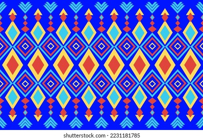 Geometric Ethnic pattern design for background,carpet,wallpaper,clothing,sarong,wrapping,Batik,fabric,Vector illustration.embroidery style.