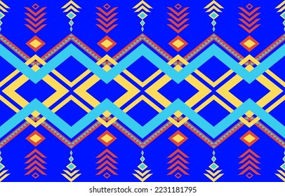 Geometric Ethnic pattern design for background,carpet,wallpaper,clothing,sarong,wrapping,Batik,fabric,Vector illustration.embroidery style.