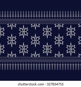 Geometric Ethnic pattern design for background,carpet,wallpaper,clothing,sarong,wrapping,Batik,fabric,Vector illustration.embroidery style.