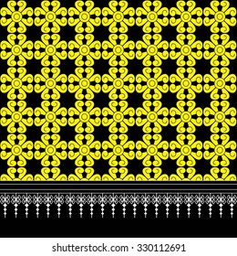 Geometric Ethnic pattern design for background,carpet,wallpaper,clothing,sarong,wrapping,Batik,fabric,Vector illustration.embroidery style.