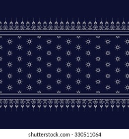 Geometric Ethnic pattern design for background,carpet,wallpaper,clothing,sarong,wrapping,Batik,fabric,Vector illustration.embroidery style.