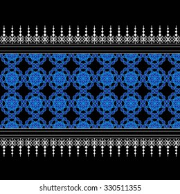 Geometric Ethnic pattern design for background,carpet,wallpaper,clothing,sarong,wrapping,Batik,fabric,Vector illustration.embroidery style.