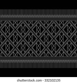 Geometric Ethnic pattern design for background,carpet,wallpaper,clothing,sarong,wrapping,Batik,fabric,Vector illustration.embroidery style.