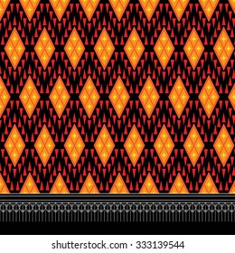 Geometric Ethnic pattern design for background,carpet,wallpaper,clothing,sarong,wrapping,Batik,fabric,Vector illustration.embroidery style.