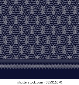 Geometric Ethnic pattern design for background,carpet,wallpaper,clothing,sarong,wrapping,Batik,fabric,Vector illustration.embroidery style.