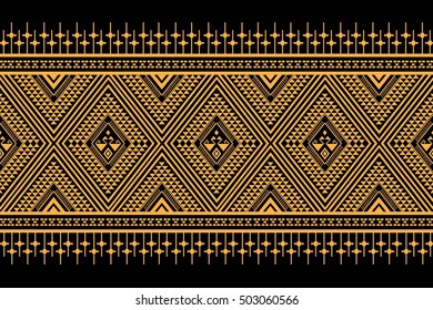 Geometric Ethnic pattern design for background,carpet,wallpaper,clothing,sarong,wrapping,Batik,fabric,Vector illustration.embroidery style.