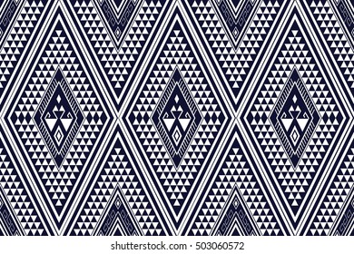 Geometric Ethnic pattern design for background,carpet,wallpaper,clothing,sarong,wrapping,Batik,fabric,Vector illustration.embroidery style.