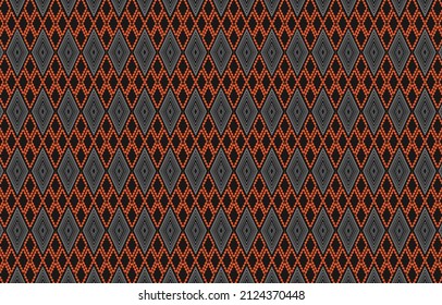 Geometrisches Ethnisches Muster für Hintergrund, Teppich, Tapeten, Kleidung, Umhüllung, Batik, Gewebe, Vektorgrafik.Stickereien.