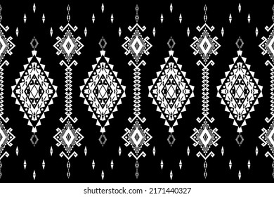 Geometrisches Ethnisches Muster für Hintergrund, Teppich, Tapete, Kleidung, Umhüllung, Batik, Gewebe, Vektorgrafik. Stickereistil.