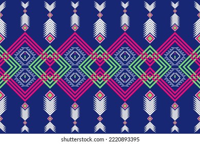 Geometric Ethnic pattern design for background,carpet,wallpaper,clothing,wrapping,Batik,fabric,Vector illustration.embroidery style