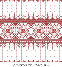 Geometric Ethnic pattern design for background,carpet,wallpaper,clothing,wrapping,Batik,fabric,Vector illustration.embroidery style.
