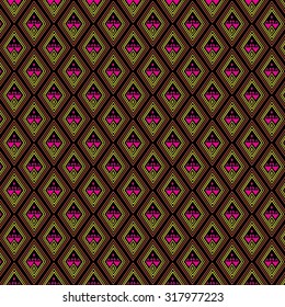 Geometric Ethnic pattern design for background,carpet,wallpaper,clothing,wrapping,Batik,fabric,Vector illustration.embroidery style.