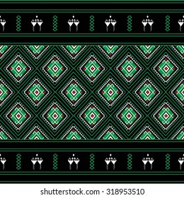 Geometric Ethnic pattern design for background,carpet,wallpaper,clothing,wrapping,Batik,fabric,Vector illustration.embroidery style.