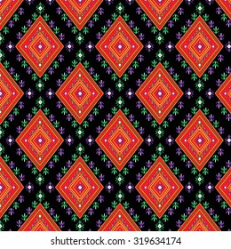 Geometric Ethnic pattern design for background,carpet,wallpaper,clothing,wrapping,Batik,fabric,Vector illustration.embroidery style.