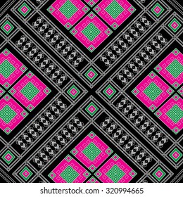 Geometric Ethnic pattern design for background,carpet,wallpaper,clothing,wrapping,Batik,fabric,Vector illustration.embroidery style.