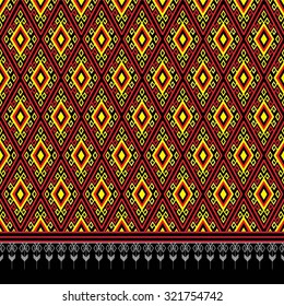 Geometric Ethnic pattern design for background,carpet,wallpaper,clothing,wrapping,Batik,fabric,Vector illustration.embroidery style.