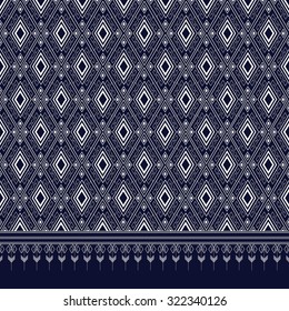 Geometric Ethnic pattern design for background,carpet,wallpaper,clothing,wrapping,Batik,fabric,Vector illustration.embroidery style.
