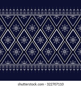 Geometric Ethnic pattern design for background,carpet,wallpaper,clothing,wrapping,Batik,fabric,Vector illustration.embroidery style.