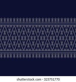 Geometric Ethnic pattern design for background,carpet,wallpaper,clothing,wrapping,Batik,fabric,Vector illustration.embroidery style.