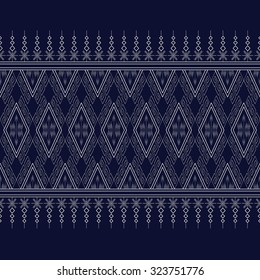 Geometric Ethnic pattern design for background,carpet,wallpaper,clothing,wrapping,Batik,fabric,Vector illustration.embroidery style.