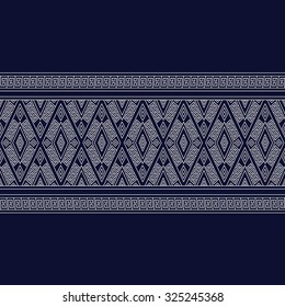 Geometric Ethnic pattern design for background,carpet,wallpaper,clothing,wrapping,Batik,fabric,Vector illustration.embroidery style.