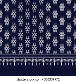 Geometric Ethnic pattern design for background,carpet,wallpaper,clothing,wrapping,Batik,fabric,Vector illustration.embroidery style.