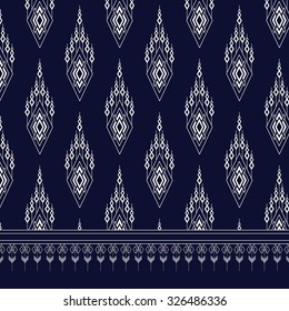 Geometric Ethnic pattern design for background,carpet,wallpaper,clothing,wrapping,Batik,fabric,Vector illustration.embroidery style.