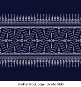 Geometric Ethnic pattern design for background,carpet,wallpaper,clothing,wrapping,Batik,fabric,Vector illustration.embroidery style.