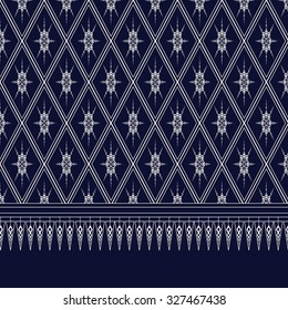 Geometric Ethnic pattern design for background,carpet,wallpaper,clothing,wrapping,Batik,fabric,Vector illustration.embroidery style.