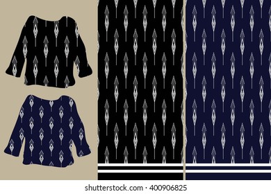 Geometric Ethnic pattern design for background,carpet,wallpaper,clothing,wrapping,Batik,fabric,Vector illustration.embroidery style.