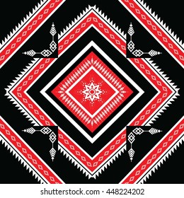 Geometric Ethnic pattern design for background,carpet,wallpaper,clothing,wrapping,Batik,fabric,Vector illustration.embroidery style.