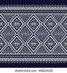 Geometric Ethnic pattern design for background,carpet,wallpaper,clothing,wrapping,Batik,fabric,Vector illustration.embroidery style.