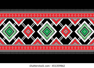 Geometric Ethnic pattern design for background,carpet,wallpaper,clothing,wrapping,Batik,fabric,Vector illustration.embroidery style.