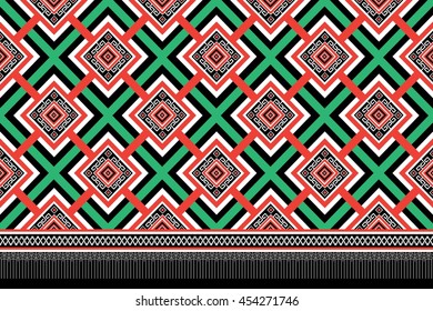 Geometric Ethnic pattern design for background,carpet,wallpaper,clothing,wrapping,Batik,fabric,Vector illustration.embroidery style.