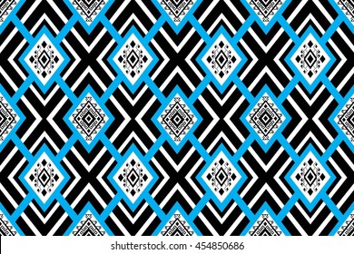 Geometric Ethnic pattern design for background,carpet,wallpaper,clothing,wrapping,Batik,fabric,Vector illustration.embroidery style.