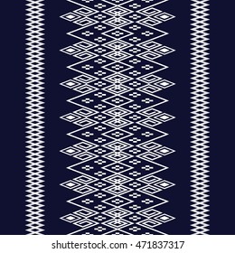 Geometric Ethnic pattern design for background,carpet,wallpaper,clothing,wrapping,Batik,fabric,Vector illustration.embroidery style.