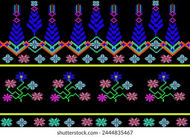 Geometric Ethnic pattern design. It can be used for cloth, furniture, fabric, packing and background. This is the local fabric pattern and native fabric pattern.