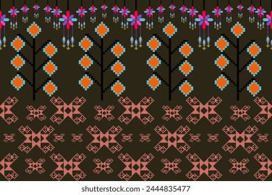 Geometric Ethnic pattern design. It can be used for cloth, furniture, fabric, packing and background. This is the local fabric pattern and native fabric pattern.